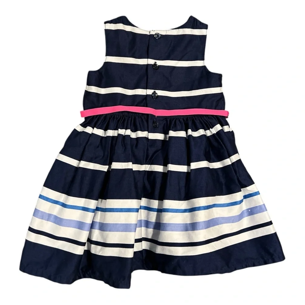 Carter's Baby Girl Dress Blue and White Stripe Sleeveless,‎ Size 6 Months